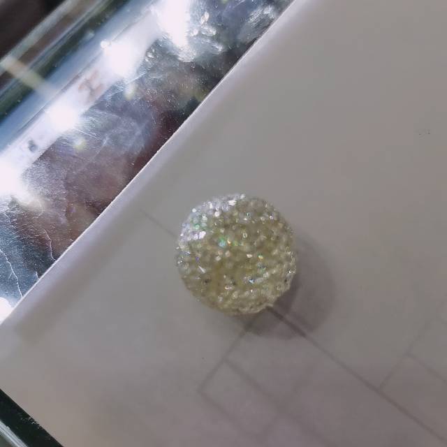 Factory direct sales: Perforated round ball resin diamond bracelets, earrings, Christmas tree accessories, rice beads, connecting beads, sequins in various colors, hexagonal gold, onion powder, laser pieces details Picture