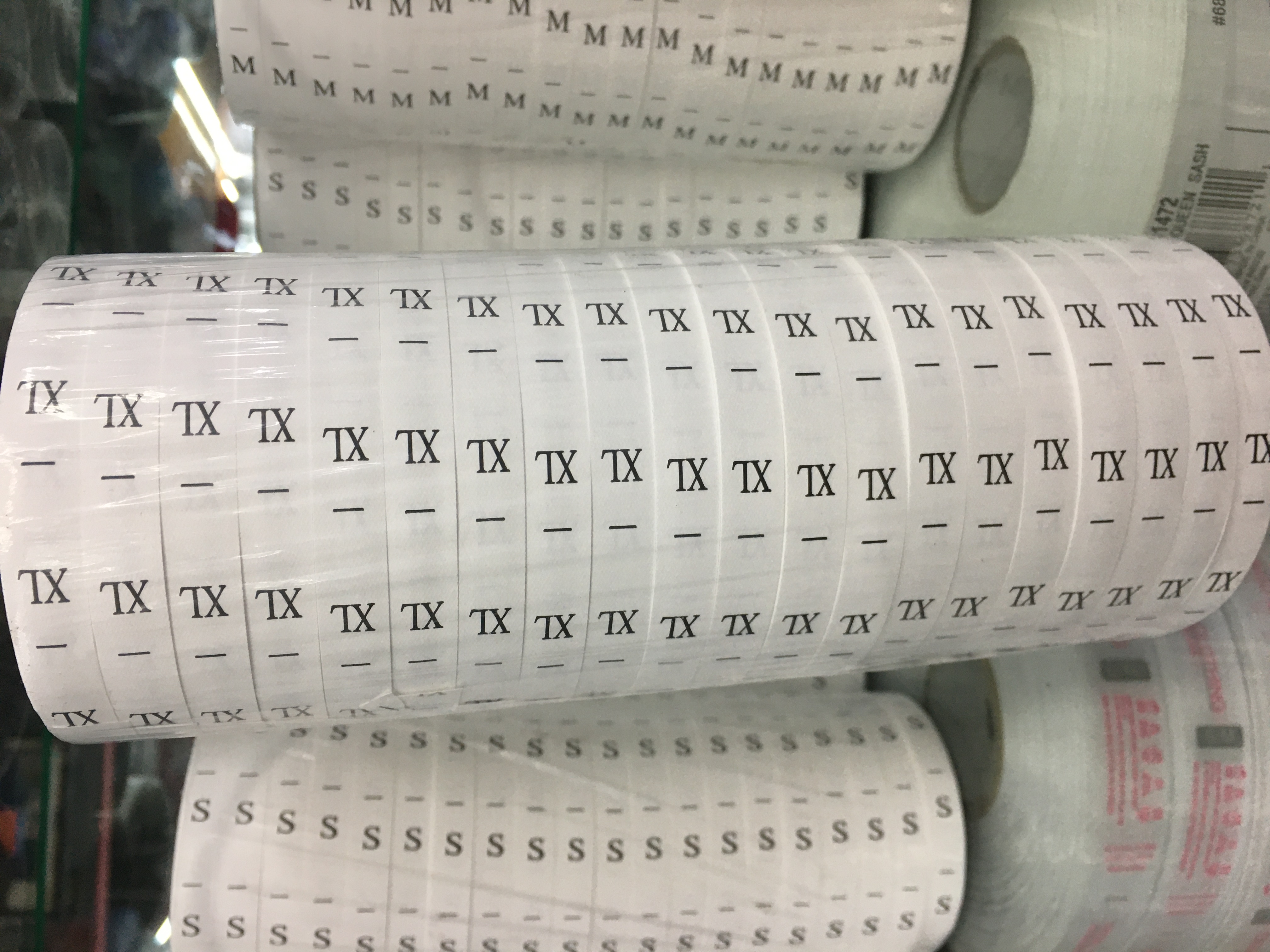Tube letter size label clothing accessories thumbnail