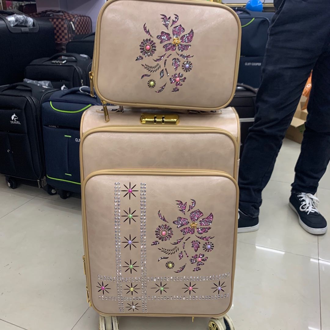 时尚行李箱六件套普通密码拉杆手提旅行箱