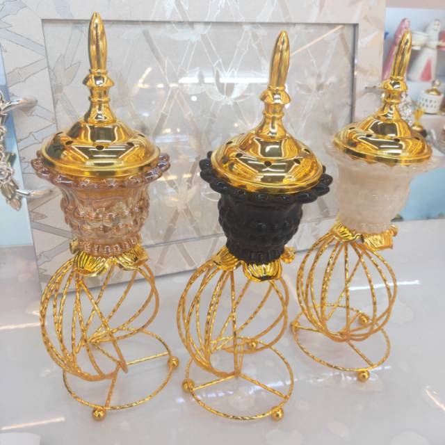 Manufacturers direct golden tie Yi multi - color glass aromatherapy decorations thumbnail