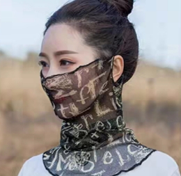 Neck Neck Women Spring And Autumn Cervical Warm Silk Scarf Cover Face Hanging Ear Veil Variable Neck Cover Head Small Scarf Specification drawing