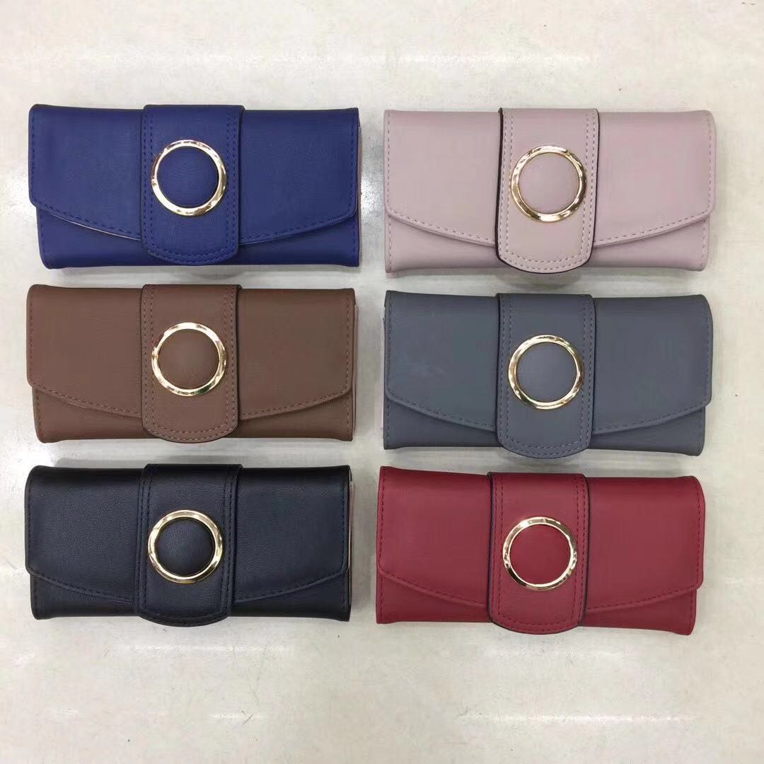 Pu material women's three fold multifunctional bag wallet card bag thumbnail