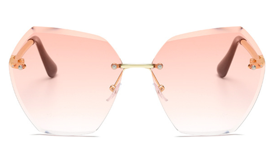 新品时尚墨镜大框多边形框太阳镜偏光镜韩版网红潮人高档彩色PC女士款4689