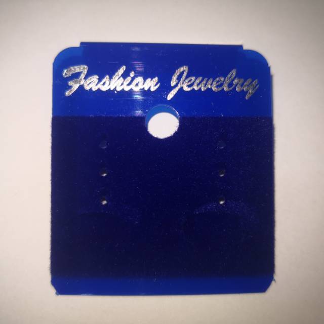 Manufacturer direct selling plastic card jewelry packaging custom earrings cardboard hangtag blue flannelette