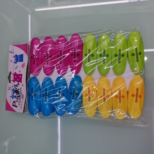 8869-16塑料夹子晒衣架塑料夹家用晒衣防风单个小固定衣架细节图