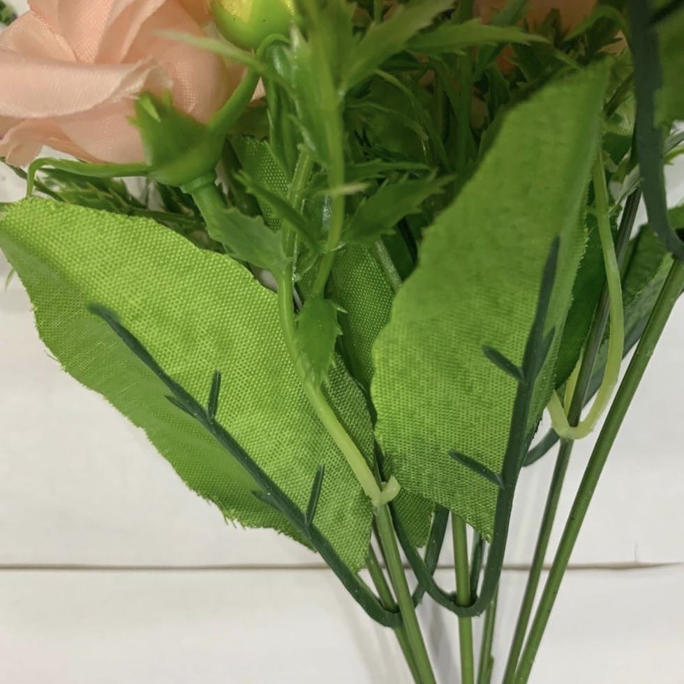 Artificial Flowers False Flowers Dining Table Bedroom Living Room Decoration Flower Wine Cabinet Creative Decoration Crafts Plastic Flowers Pink Roses Specification drawing