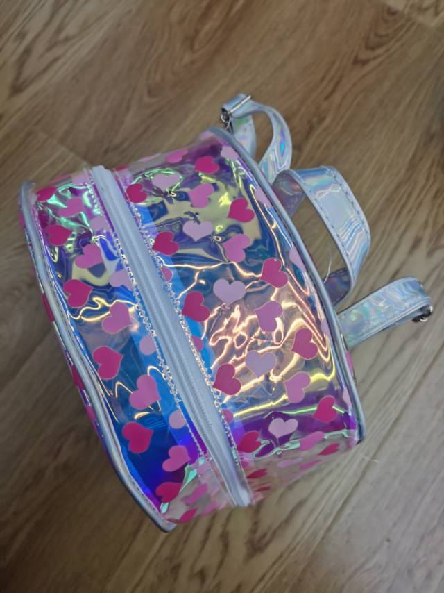 镭射印花惊喜娃娃pu儿童双肩包产品图