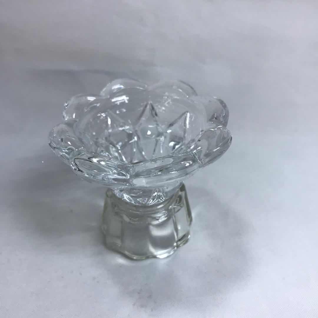 Transparent crystal flower candlestick manufacturer direct sale thumbnail