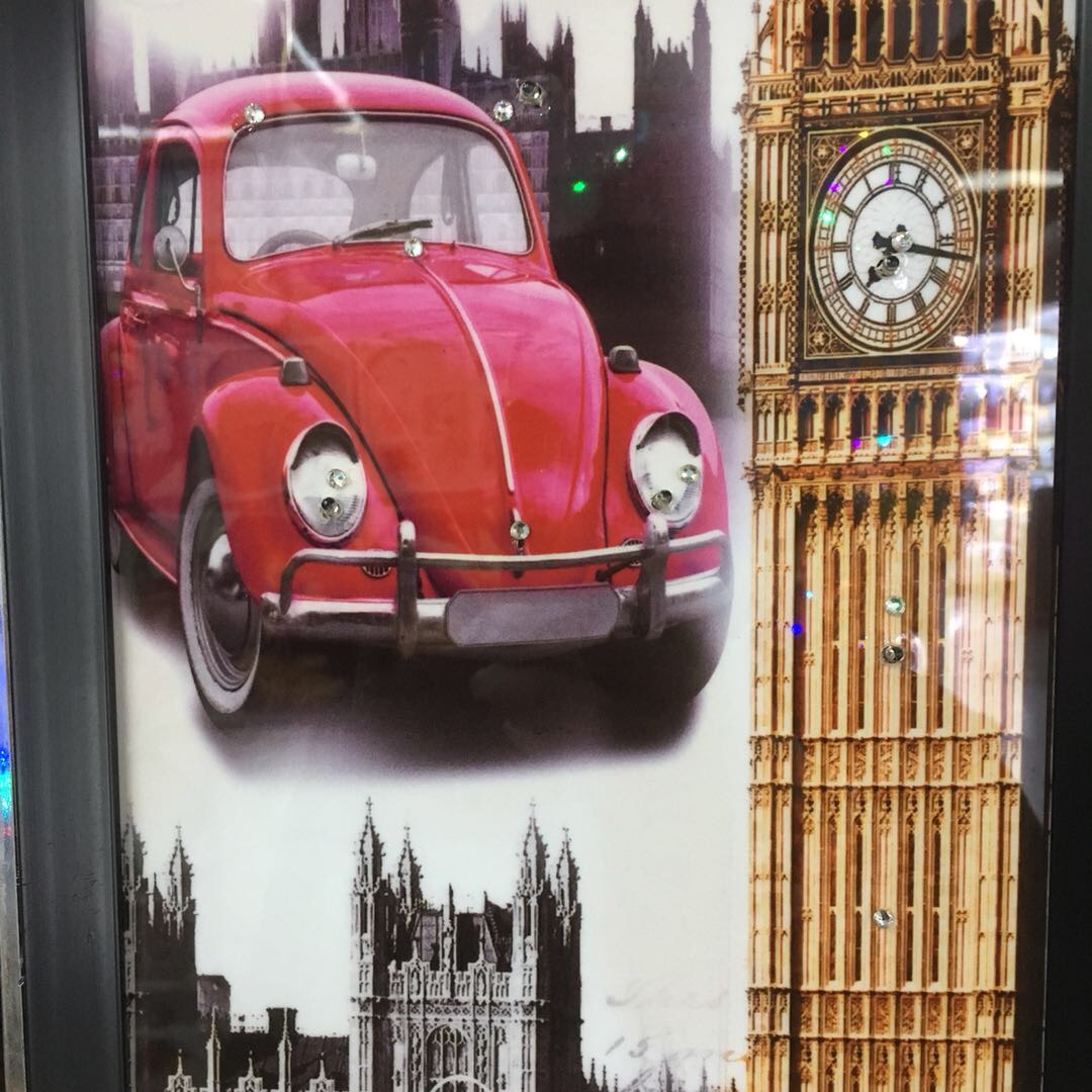 22*42cm宝马车系列实木LED带灯墙挂相框