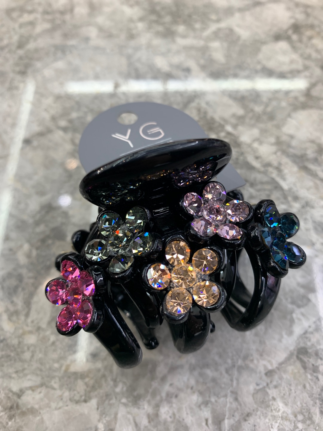 New Auger rhinestone PC claw clip ladies hair clip tiara thumbnail