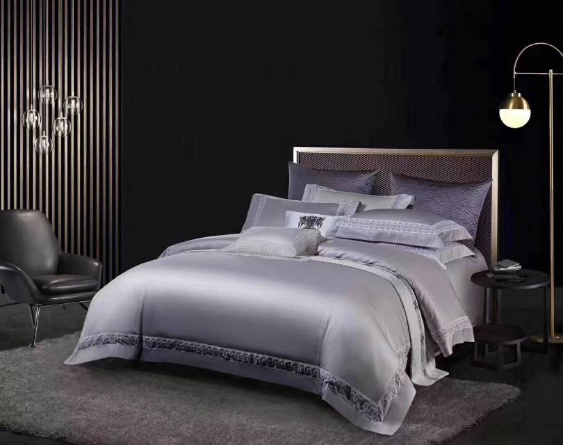 New Carissa grey bedding set of four pieces thumbnail