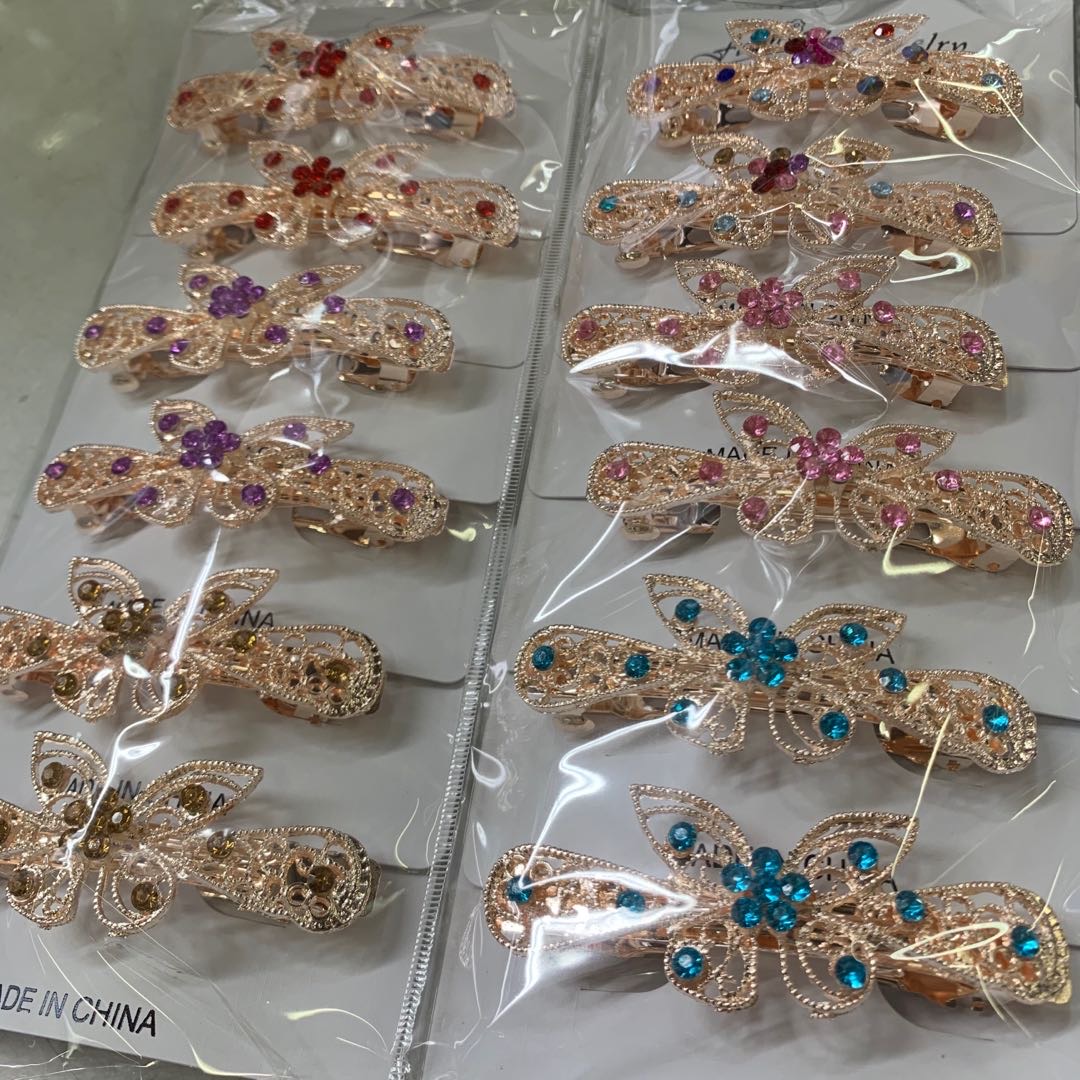 Straight clips, diamond-encrusted hair clips, side clips, bangs clips, bb clips, and back clips