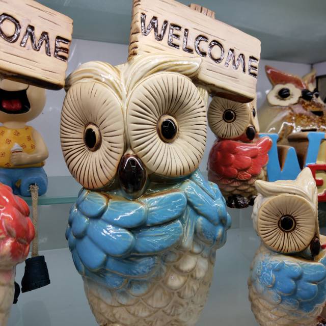 Yiwu good pottery owl crafts thumbnail