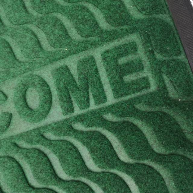 新款门垫绿色欢迎光临地垫地毯防滑防水地垫详情图2