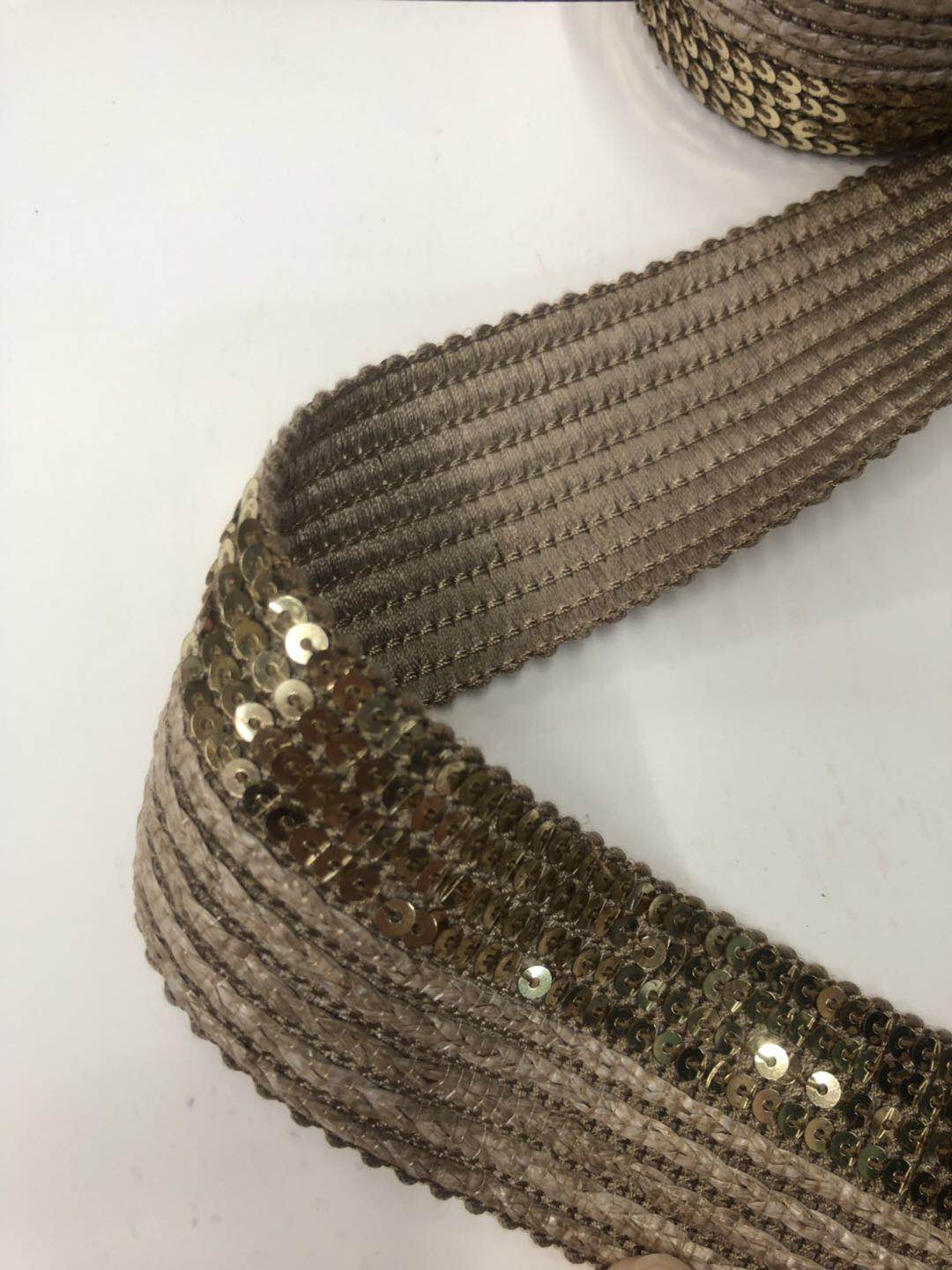 Pp Grass And Sequin Knitted With Foam Color Slippers With Top Belt Headdress Specification drawing
