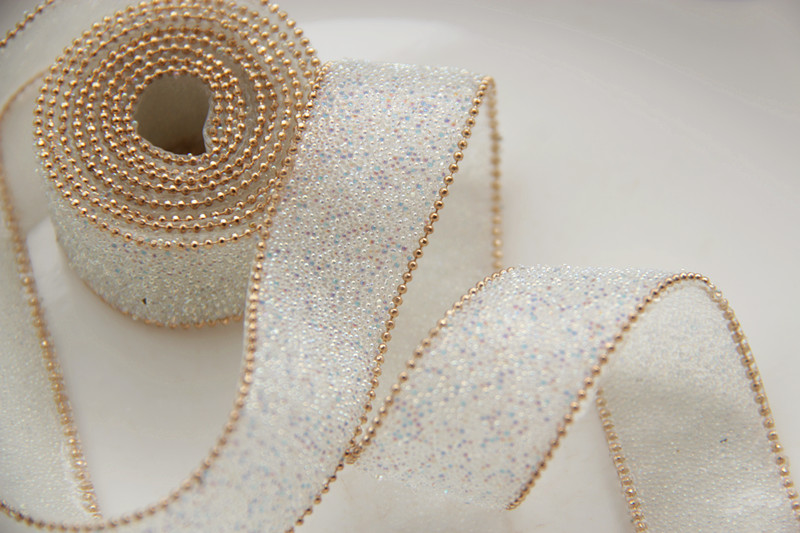 Diy High-Grade Dress Decoration Accessories Hand Sewn Hot Glue Gold Border Flash High-End Fixed Product Width 2Cm details Picture