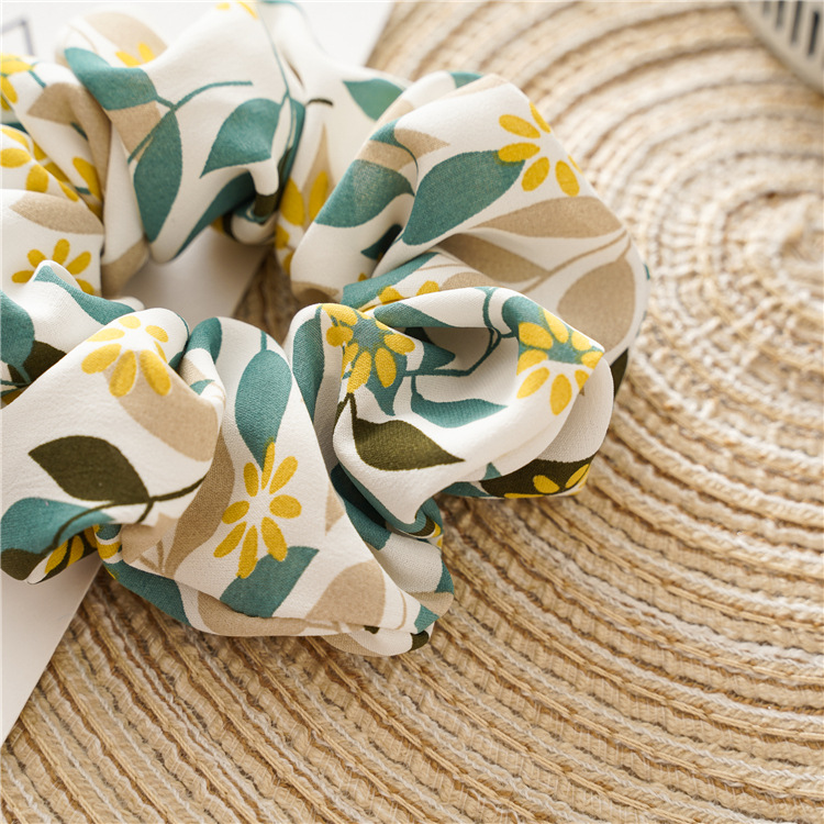 High-quality large intestine circle, new hair accessory, women's creative floral hair circle, Japanese and Korean ins style, versatile fabric circle accessory