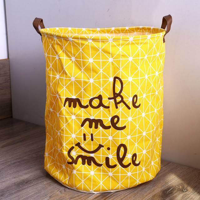 Large Fabric Cotton Linen Household Clothes Storage Basket Quilt Moving Doggy Bag Bundle Mouth Moisture-Proof Wardrobe Organizer Box details Picture