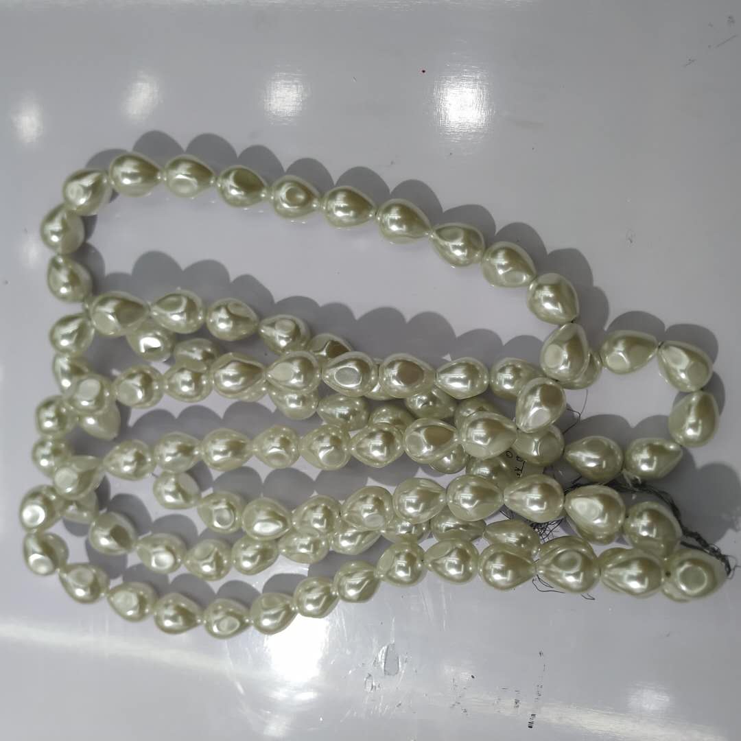 Milky white imitation glass pearl bracelet with beads, DIY handcrafted creative accessory and craft jewelry
