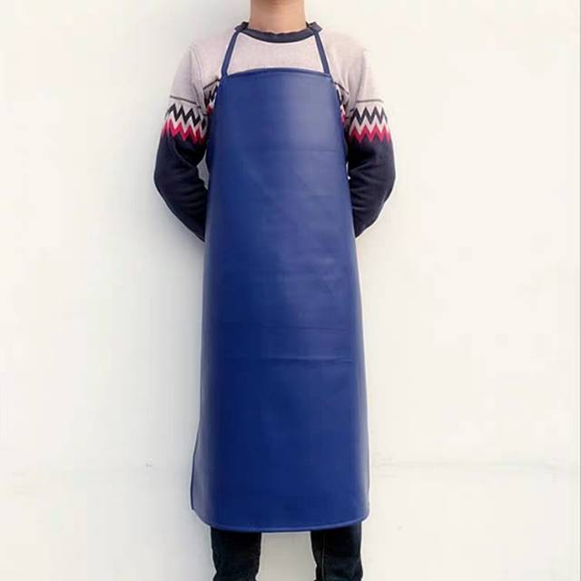 Waterproof And Oil-Proof Leather Apron Work Factory Kitchen Housework Waist Girth Adult Men And Women Pu Extended And Oversized Bib Specification drawing