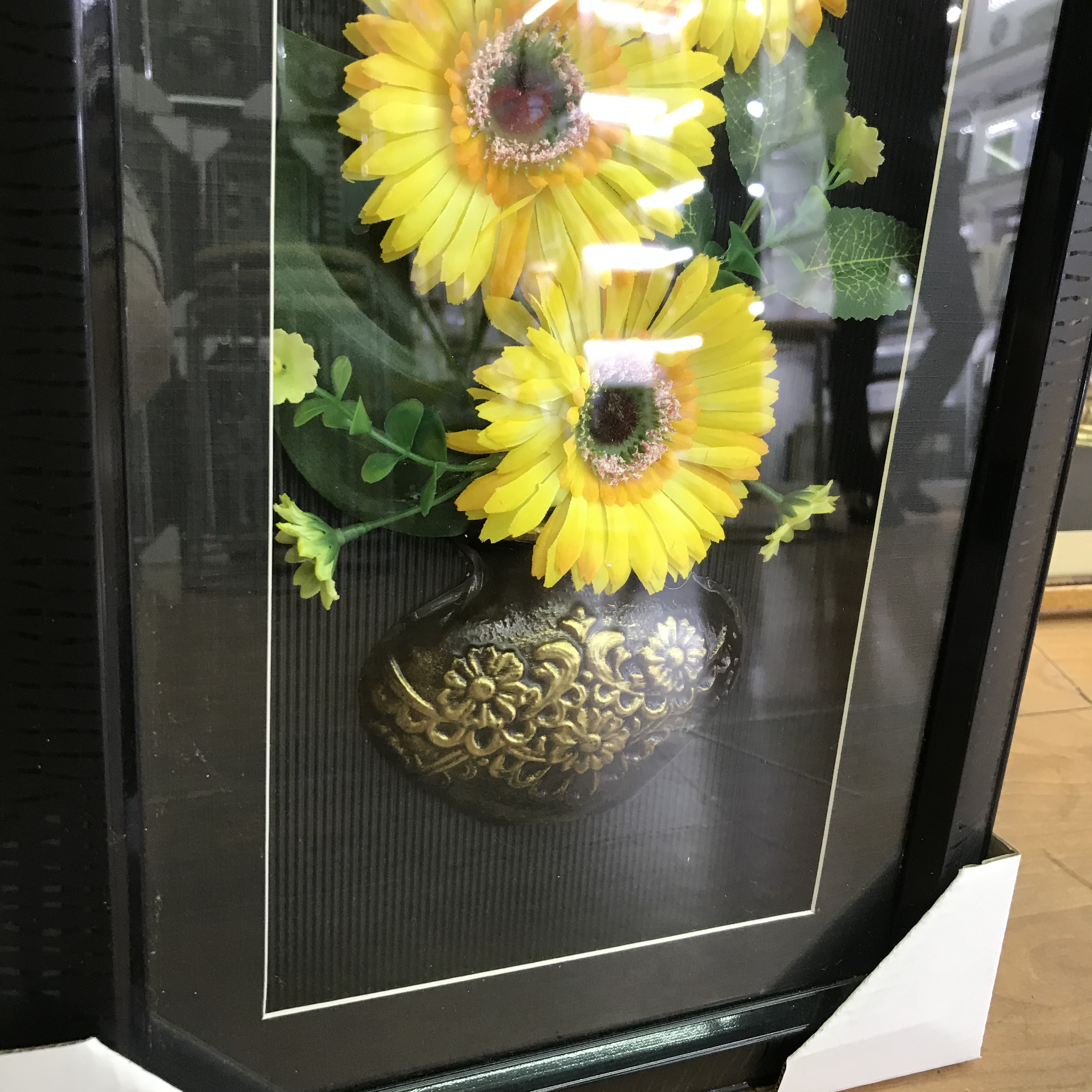 太阳花向日葵仿真花花卉套装客厅餐桌电视柜假花装饰摆件油画田园细节图