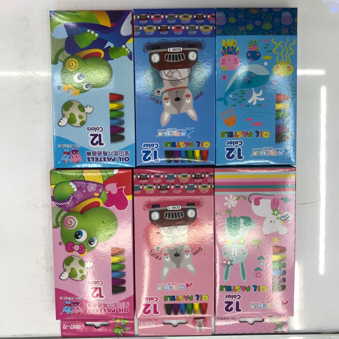 哆米象12色油画棒儿童绘画用品蜡笔无毒可水洗宝宝画画笔