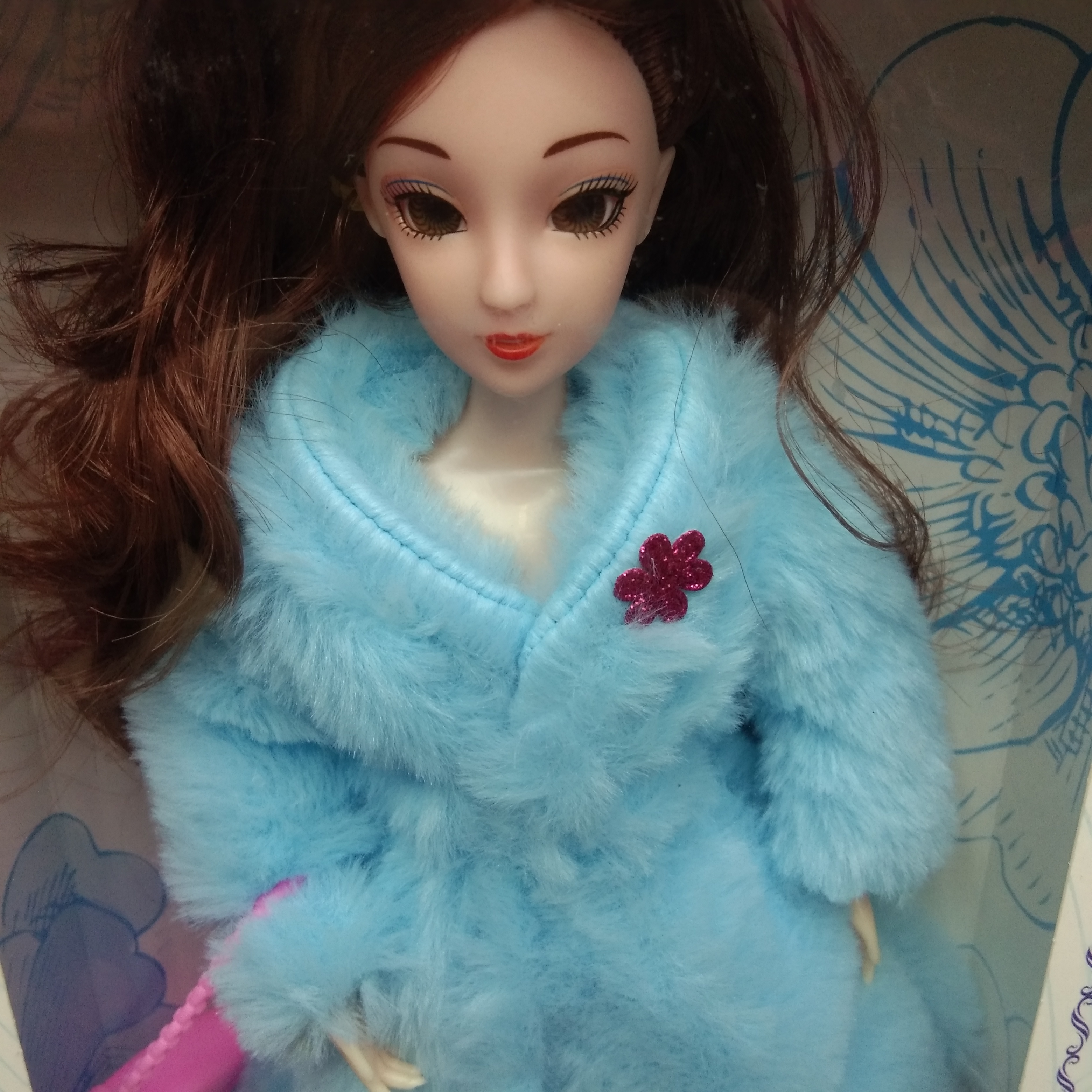 时尚塑料儿童益智玩具蓝色衣服娃娃批发产品图