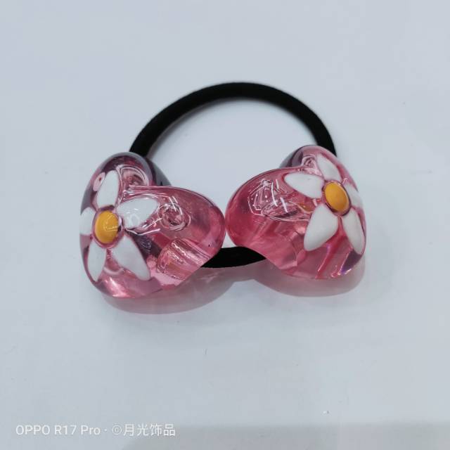 Korean-style trendy acrylic oil drip heart hair band headwear details Picture