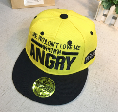 黄油配色遮阳帽街舞嘻哈鸭舌帽女童韩版帽子小孩宝宝男童太阳帽