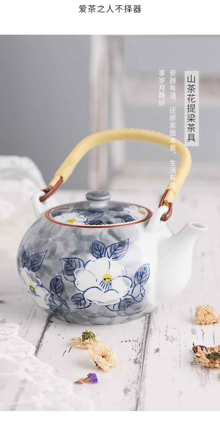 日本一珍山茶花茶壶套装细节图