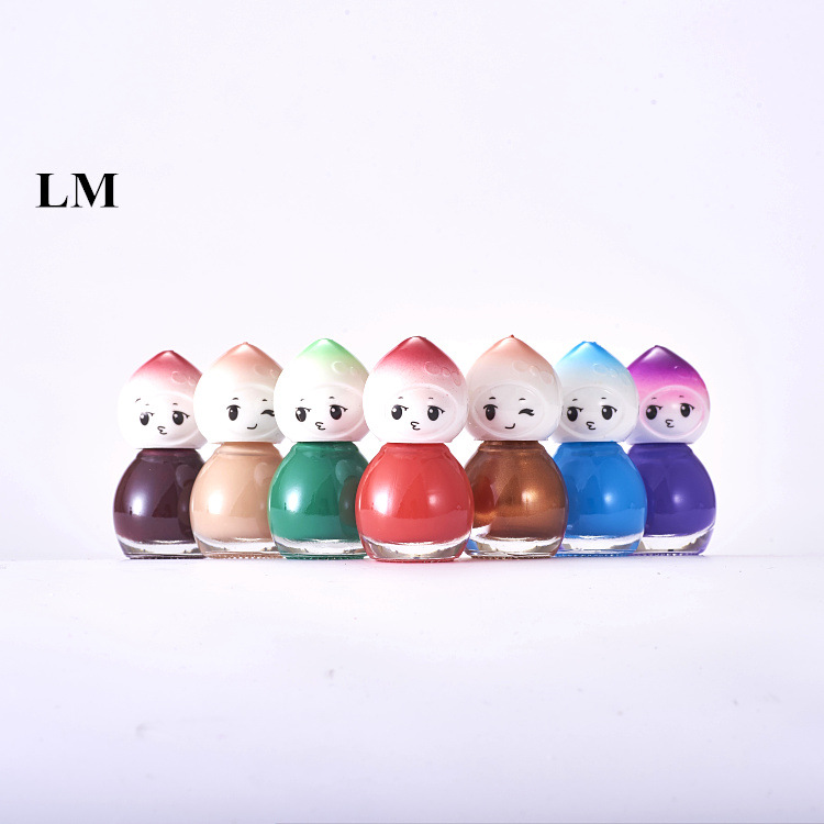 LM Doll Head 6ml Children's Clear nail Polish, selected 36 colors, Quick-drying and long-lasting, factory direct sale nail art