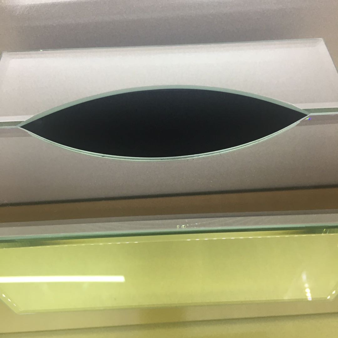 SY006镜面纸巾盒  轻奢风美式纸巾盒摆件茶几餐巾纸盒家用客厅玻璃抽纸盒餐桌纸抽盒产品图