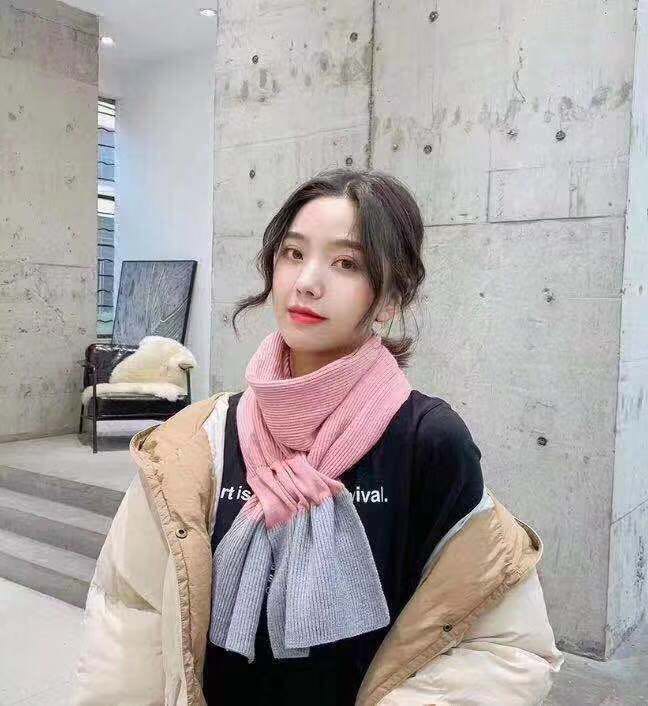 Women's Fashion Trend With Casual Korean Cross Scarf Matching Color details Picture
