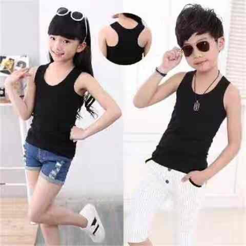 Summer Children's Basic Vest Pure Cotton I Fashion Base Vest