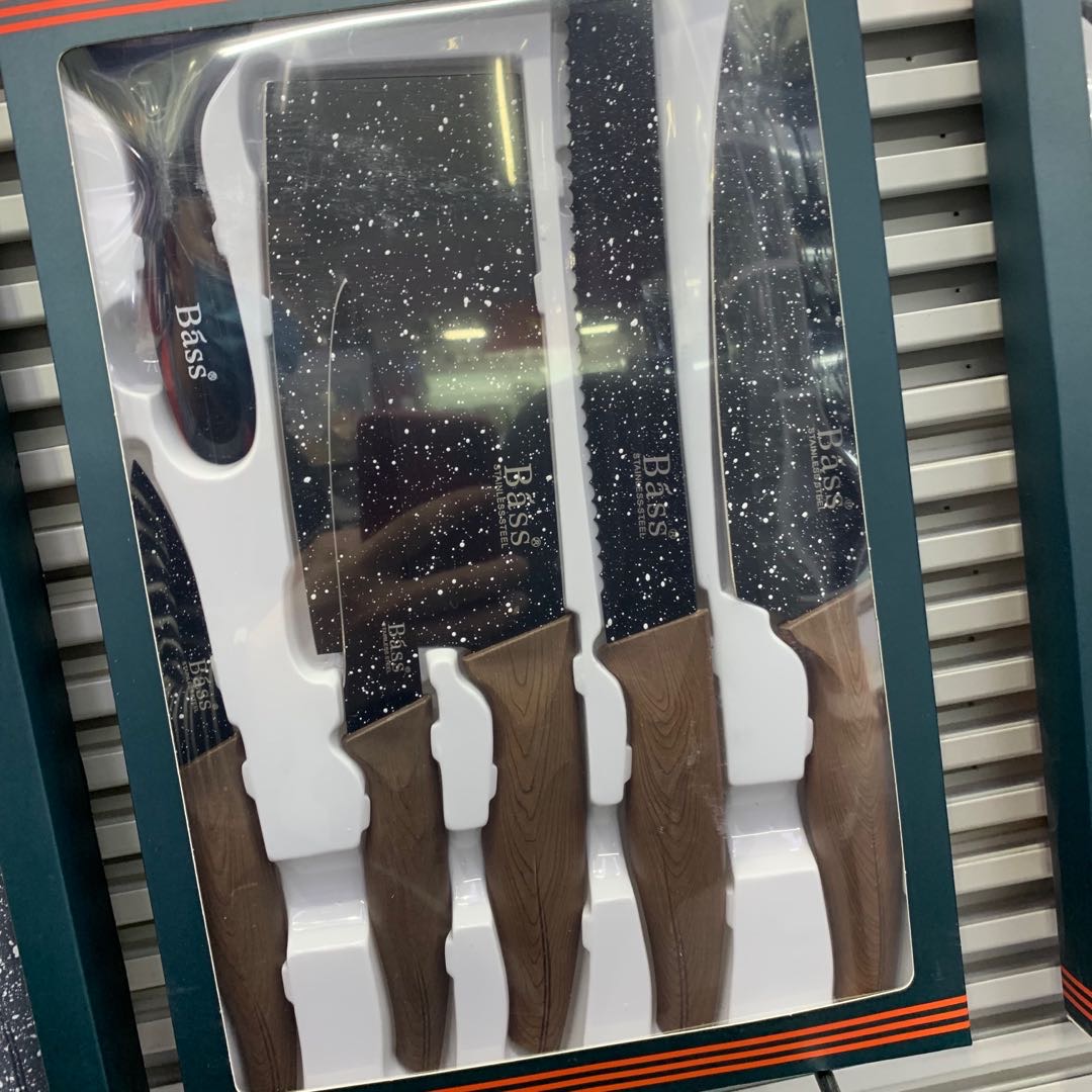 木柄星空波点刀具组合套装