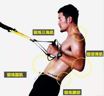 trx健身带悬挂式抗阻力带拉力带瑜伽健身普拉提男女家用健身带 训练 家用