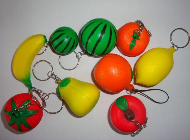 pu发泡玩具  水果钥匙扣挂件类减压中弹球详情图3