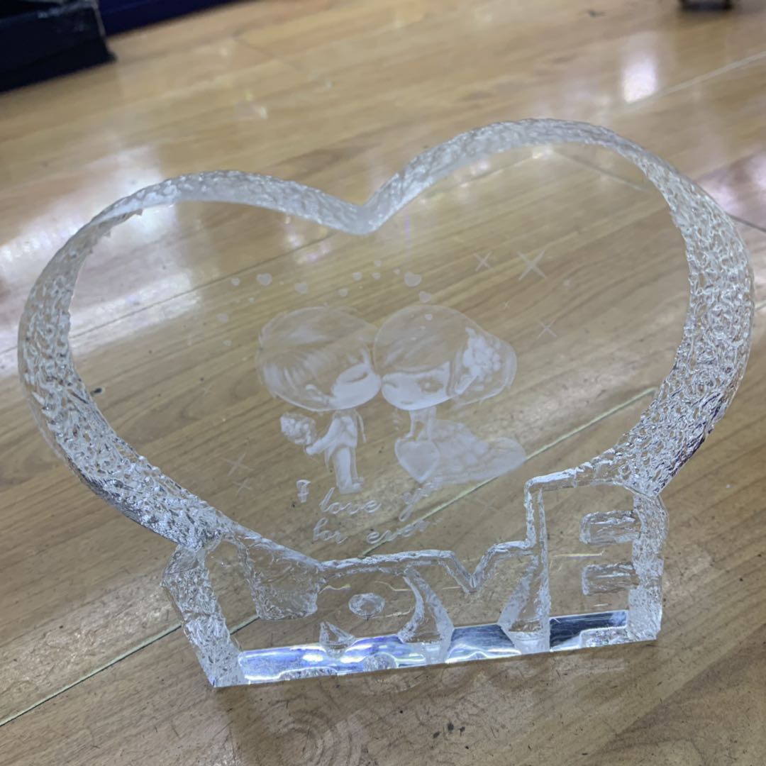 Love glass laser engraved decoration manufacturers direct sales thumbnail