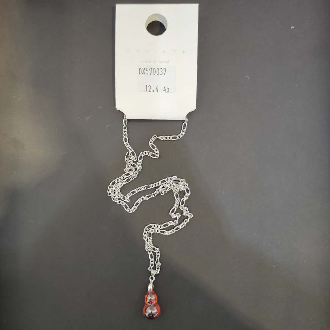 A new versatile s925 sterling silver crystal pendant necklace for both men and women, suitable for both Japan and South Korea Specification image