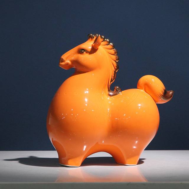 Modern and simple home decoration sets, handicrafts, ornaments, gifts, ceramic horse and small handicrafts Specification image