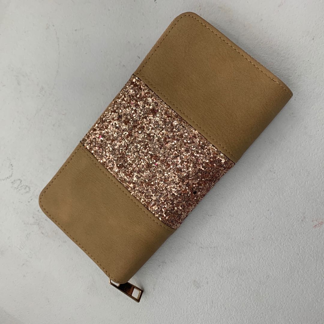 Jinxin Feature Single Pull Splicing Lady Purse Card Bag details Picture