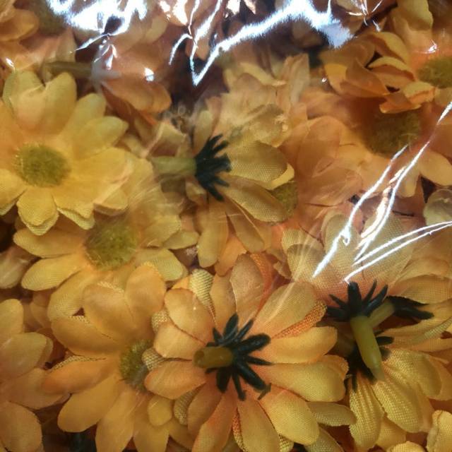 仿真小雏菊花美式田园家居装饰PE泡沫材质假花绢花纯手工制造细节图