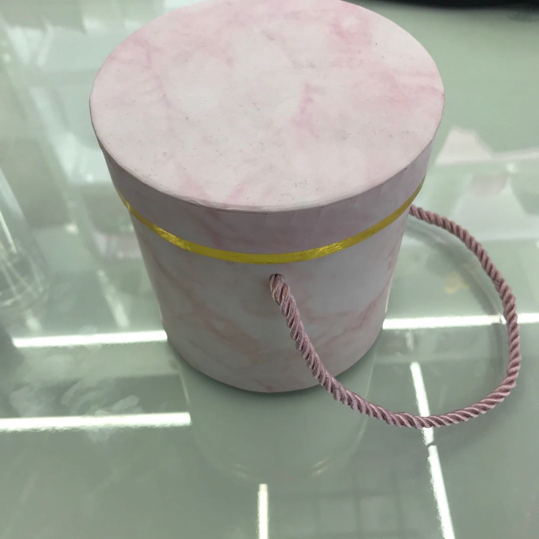 圆柱样式大理石样式纸板材质礼物盒超大容量