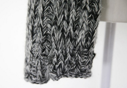 Men's and women's fashionable, trendy, versatile and warm double-layer knitted neck with mohair floral thread Specification image