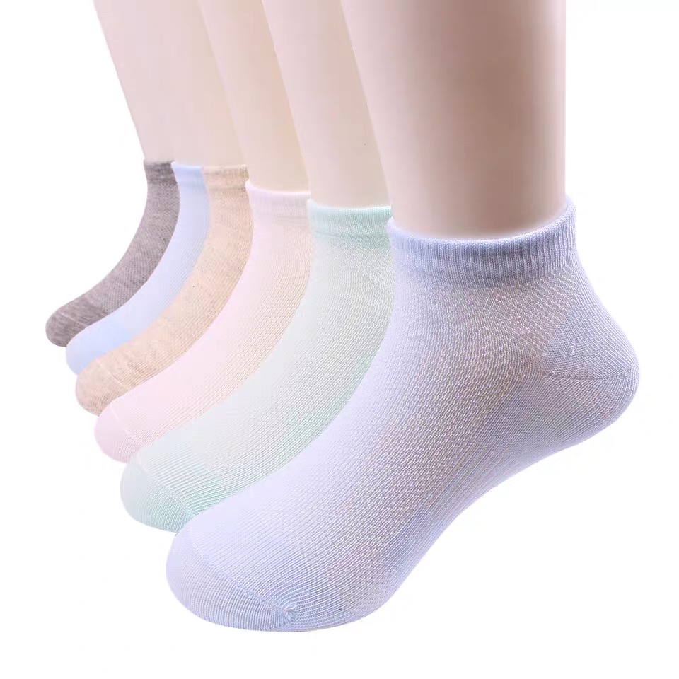 七巧板春夏季网眼薄棉船袜3006图