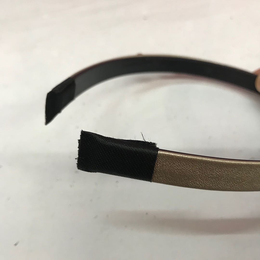 High-quality Korean leather thin hair band, simple leather headband, hair accessory, black delicate thin hair band, grey solid color Specification image