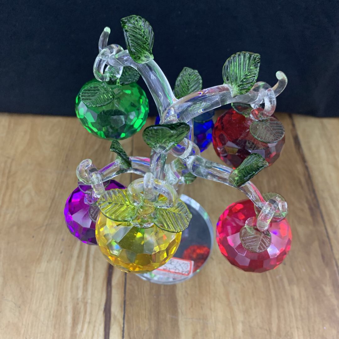 Direct sales from the manufacturer of crystal six-color apple display stands details Picture