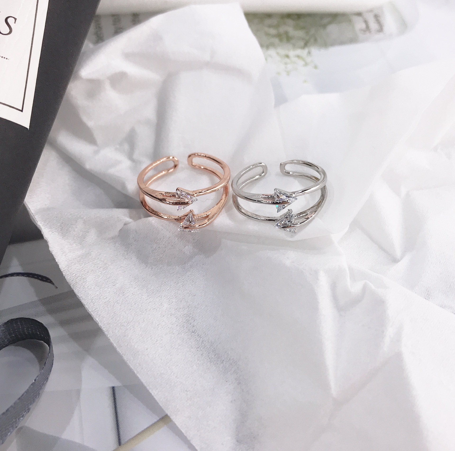 Bestsellers of foreign trade jewelry, cross-border AliExpress, Amazon and wish bestsellers Zircon rings, zircon accessories, girls' jewelry, Xinmingyang