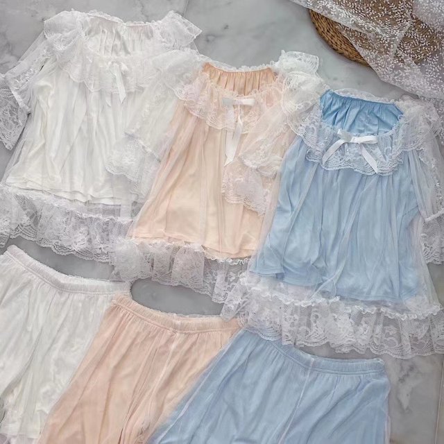 Lace sexy thin base layer thermal underwear set, youth sweater Specification image