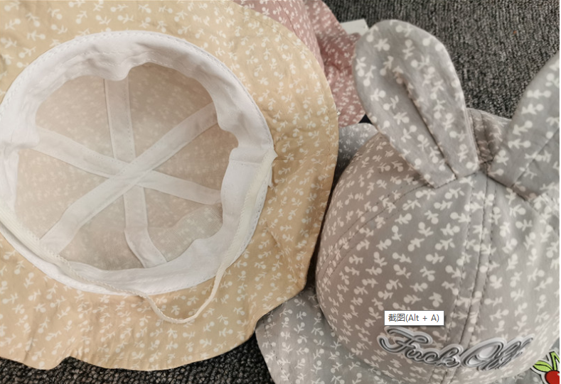Rabbit Children's Basin Hat New Children's Hat 2020 Spring Baby Fisherman Hat Specification drawing